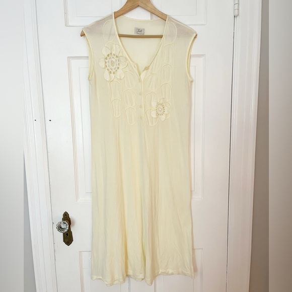 Gruppo La Perla Other - Vintage Gruppo La Perla Nightgown Butter Yellow Womens Medium Dress Floral